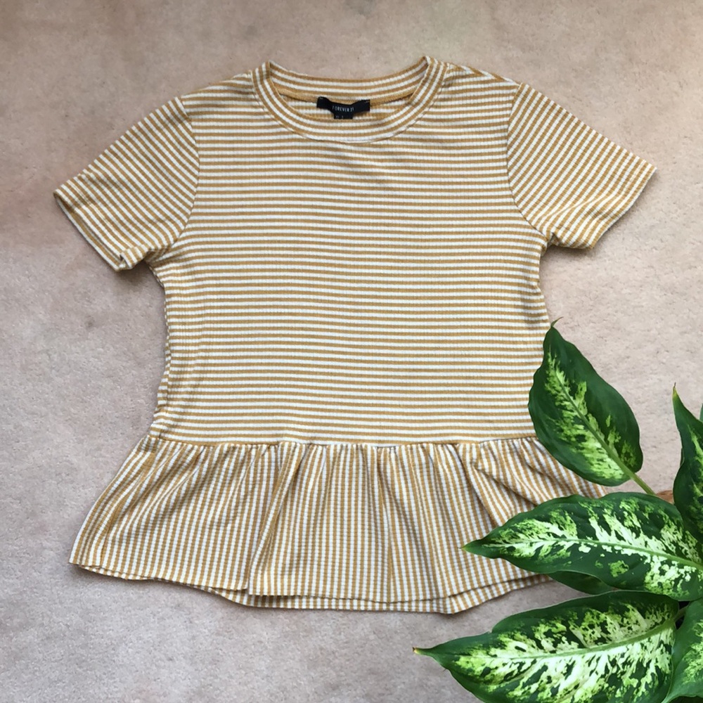 Peplum striped tshirt